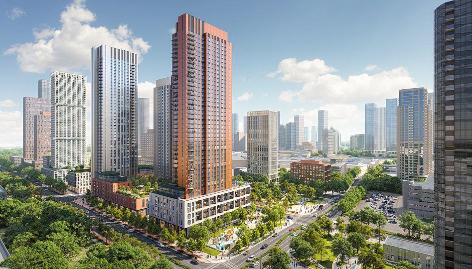 Modern residential towers with community spaces shaping a connected urban living experience