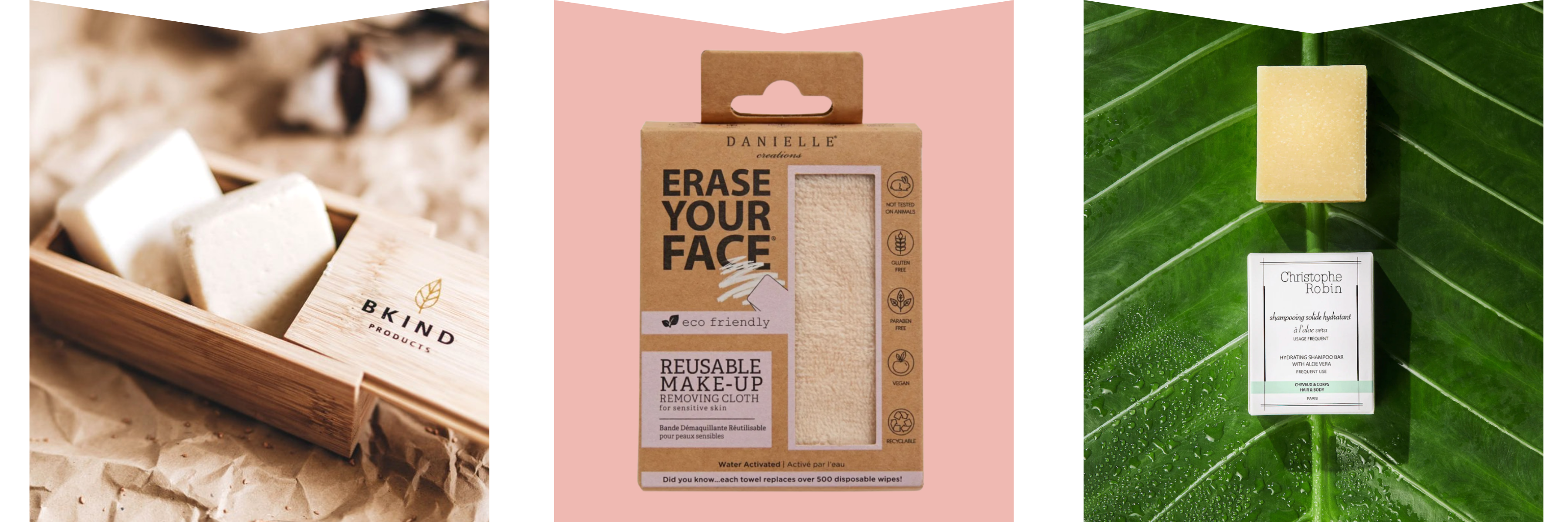 Bamboo case, reusable makeup cloth, shampoo bar