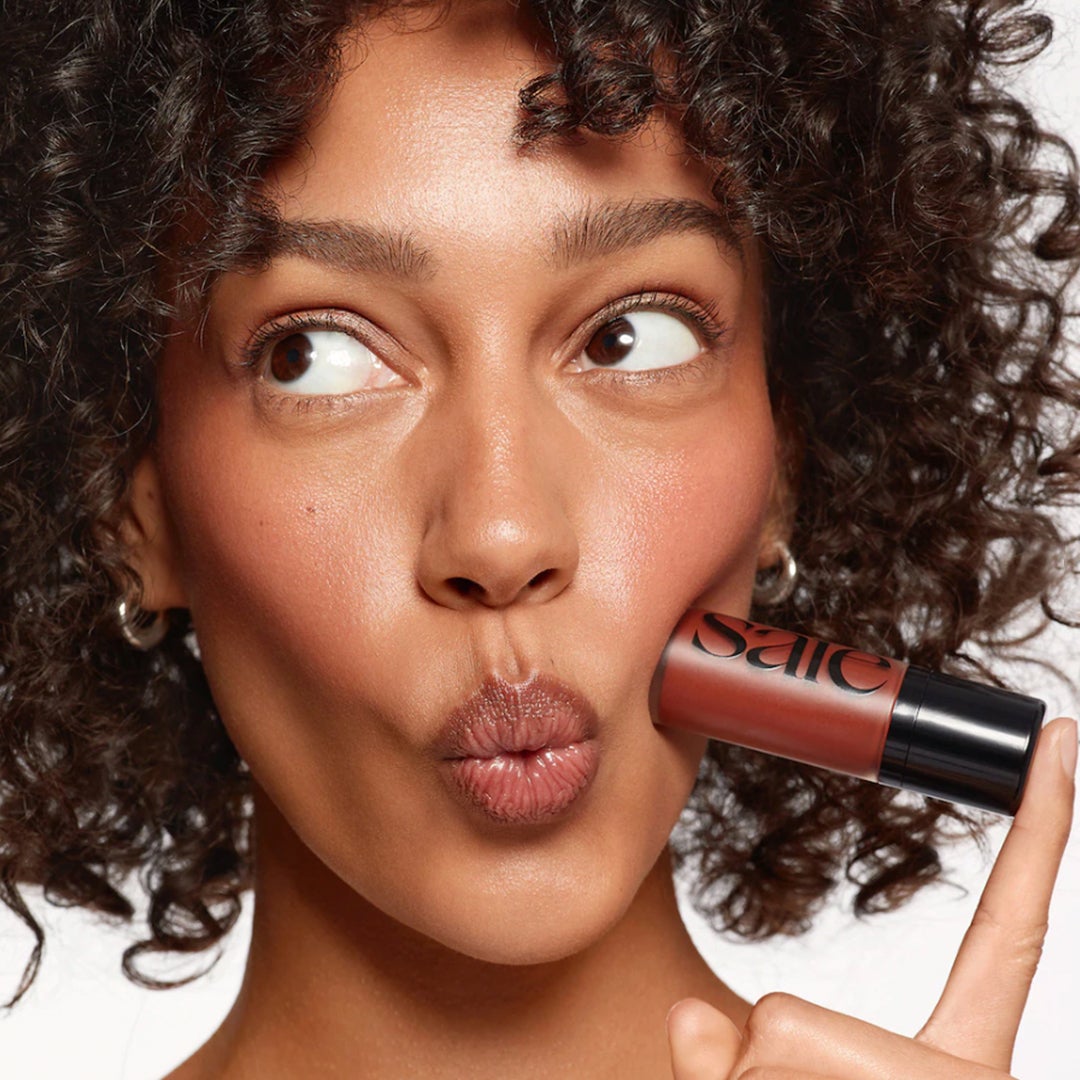 Model with blush